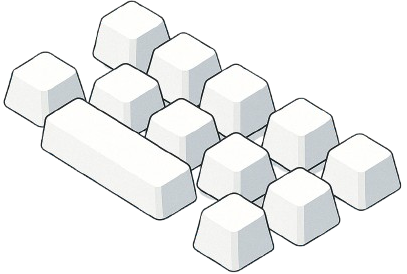 simple white keyboard